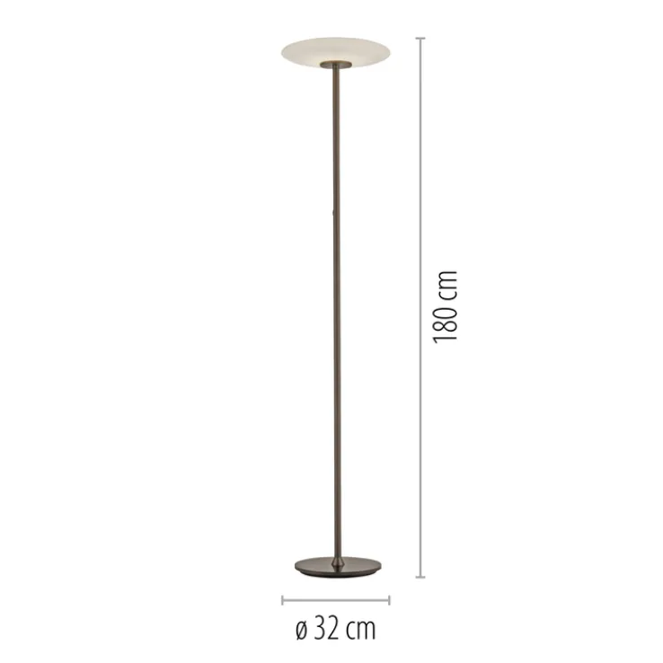 Paul Neuhaus LED Stehlampe PURE VITRUM 32 cm braun