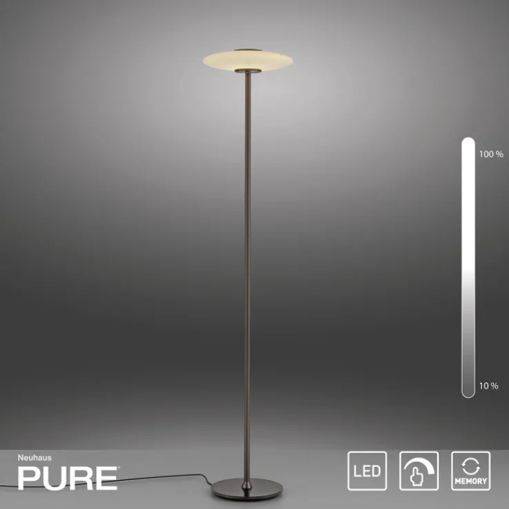 Paul Neuhaus LED Stehlampe PURE VITRUM 32 cm braun