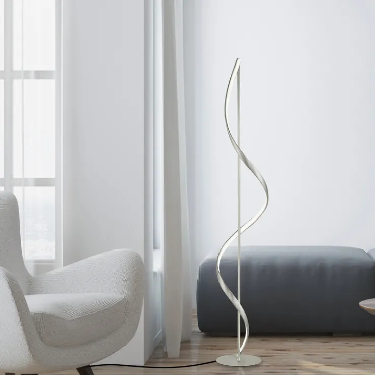 Paul Neuhaus LED Stehlampe Q-SWING 24 cm silberfarbig