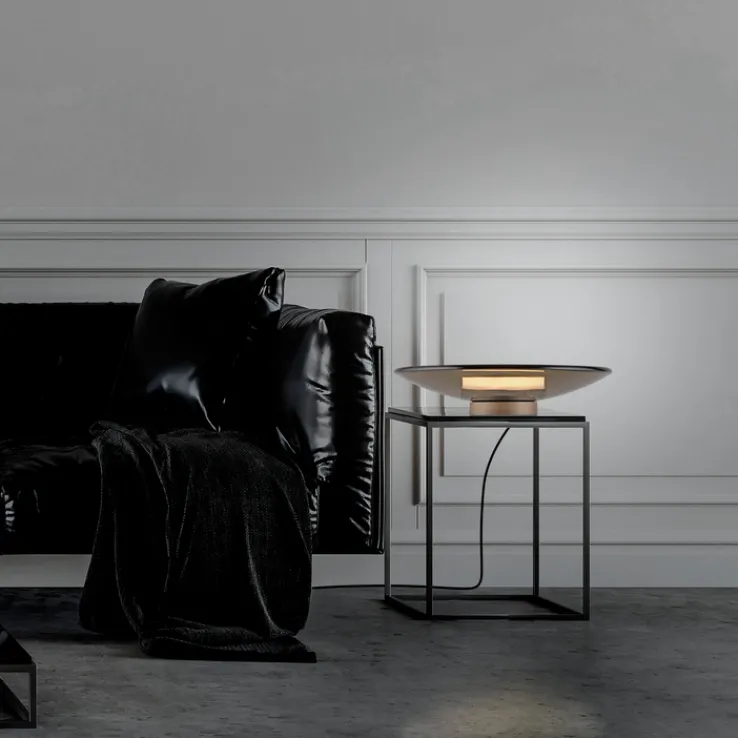 Paul Neuhaus LED Tischlampe PURE MOON 32 cm messingfarbig