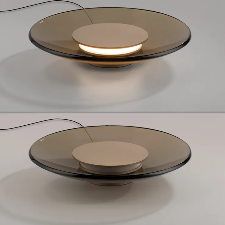 Paul Neuhaus LED Tischlampe PURE MOON 32 cm messingfarbig