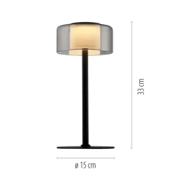 Paul Neuhaus LED Tischlampe RIKA 15 cm schwarz