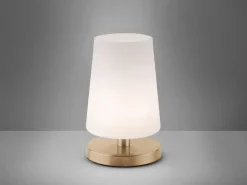 Paul Neuhaus Retrofit LED Tischlampe SONJA 23 cm mattmessing