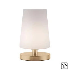 Paul Neuhaus Retrofit LED Tischlampe SONJA 23 cm mattmessing