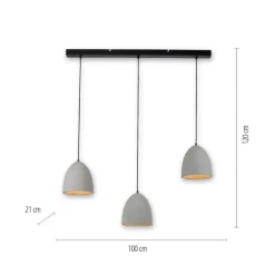Paul Neuhaus Retrofit Pendelleuchte ETON 100 cm beton