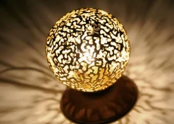 Paul Neuhaus Retrofit Tischlampe GRETA 1-flg rostfarbig/goldfarbig