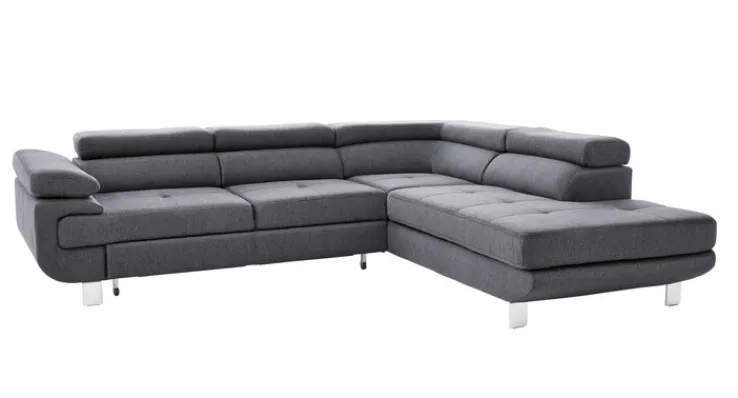 PHILL HILL Ecksofa BACKSTREET Stoffbezug Anthrazit ca. 275 x 230 cm