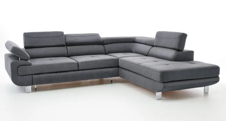 PHILL HILL Ecksofa BACKSTREET Stoffbezug Anthrazit ca. 275 x 230 cm