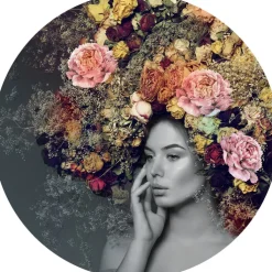 PRO ART Glas Art Bild WOMAN & FLOWERS 30 cm Floatglas