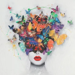 PRO ART Handpainting Bild COLOURFUL COLLECTION I 40 x 40 cm Leinwand mehrfarbig