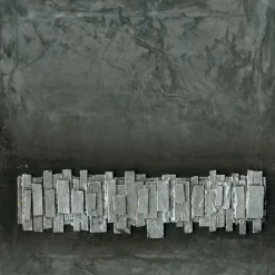 PRO ART Handpainting Bild BLACK & SILVER II 40 x 40 cm Leinwand mehrfarbig