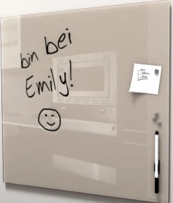 PRO ART Memoboard 50 x 50 cm Metall beige