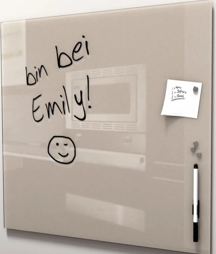 PRO ART Memoboard 50 x 50 cm Metall beige