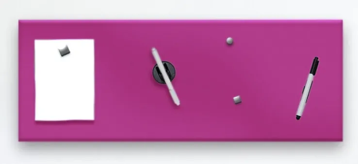 PRO ART Memoboard 80 x 30 cm Metall pink