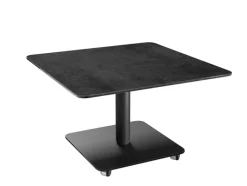 PURO ORLANDO Couchtisch 80 x 80 x 50-70 cm Matt Grau/Schwarz