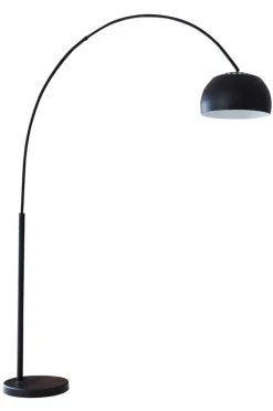 Retrofit Bogenlampe schwarz /Marmor schwarz