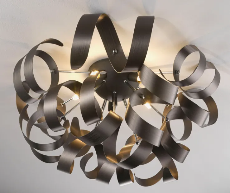 Retrofit Deckenlampe CURLY VI 60 cm coffee