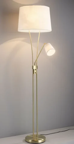 Retrofit Stehlampe MERAN messingfarbig