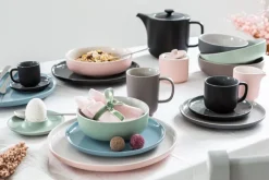 Ritzenhoff & Breker Dessertteller JASPER 6er Set taupebraun/ weiß