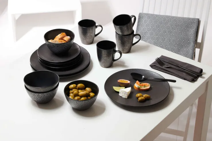 Ritzenhoff & Breker Frühstücksservice KITWE 12-teilig schwarz