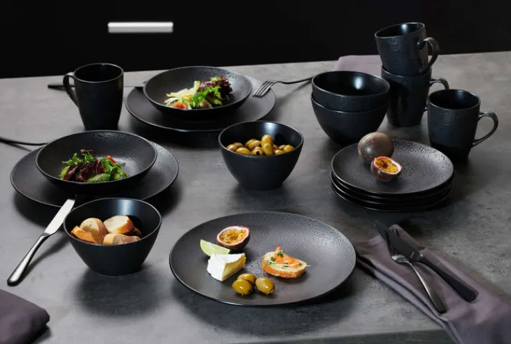 Ritzenhoff & Breker Frühstücksservice KITWE 12-teilig schwarz