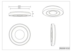 Reality RL RL LED Deckenlampe ARCO 49 cm schwarz