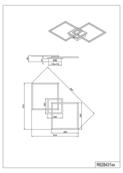 Reality RL RL LED Deckenlampe ARRIBO schwarz