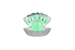 Reality RL RL LED Dekoleuchte SHELLY, Kunststoff, 17,5 x 14,5 x 12,5 cm Chromfarbig