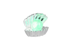 Reality RL RL LED Dekoleuchte SHELLY, Kunststoff, 17,5 x 14,5 x 12,5 cm Chromfarbig