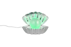 Reality RL RL LED Dekoleuchte SHELLY, Kunststoff, 17,5 x 14,5 x 12,5 cm Chromfarbig