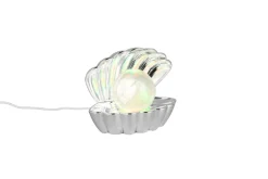 Reality RL RL LED Dekoleuchte SHELLY, Kunststoff, 17,5 x 14,5 x 12,5 cm Chromfarbig