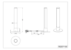 Reality RL RL LED Tischlampe LEIA mit Fernbedienung 40 cm Metall/Acryl chromfarbig/transparent
