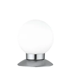Reality RL RL LED Tischlampe PRINCESS 10 cm silberfarbig mit Glas weiß