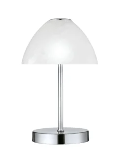 Reality RL RL LED Tischlampe QUEEN 24 cm Glas/Metall nickelfarbig