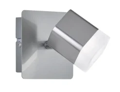 Reality RL RL LED Wandleuchte mit Spot ROUBAIX nickelfarbig