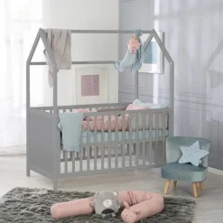 roba Babybett HAUSBETT 70 x 140 cm taupe