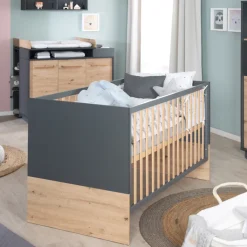 Kinder roba Gitterbett LENN anthrazit