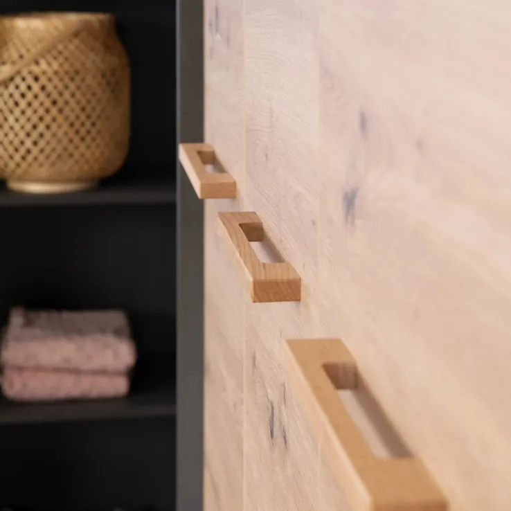 Kinder roba Kinder-Drehtürenschrank LENN anthrazit/ braun