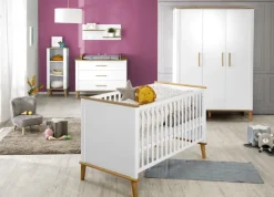 Kinder roba Kinder-Drehtürenschrank PAULINE weiß/ braun