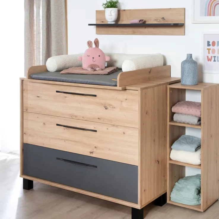 roba Wickelkommode ARTESANA braun/ grau