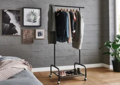 Rollgarderobe 93 x 175 cm schwarz