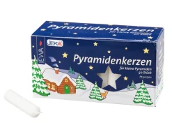 SAICO 50er Set Pyramidenkerzen EWA 7,40 cm Weiß