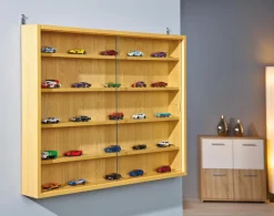 Sammlervitrine MIO 80x60x9,5 cm Buche Dekor