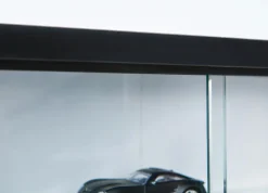 Sammlervitrine STEFAN 80x60x9,5 cm Schwarz/Weiß