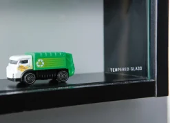 Sammlervitrine STEFAN 80x60x9,5 cm Schwarz/Weiß