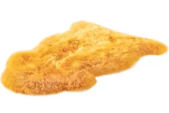 Schaffell UNIKAT OAKLAND I 60 x 85 cm currygelb