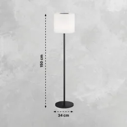 SCHÖNER-WOHNEN-Kollektion SCHÖNER WOHNEN-Kollektion Akku LED Stehlampe MINA 150 cm sandschwarz