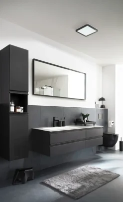 SCHÖNER-WOHNEN-Kollektion SCHÖNER WOHNEN-Kollektion LED Badlampe Decke FLAT 30 x 30 cm schwarz