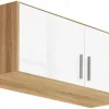 QUARTIER Schrankaufsatz CELLE 91 x 39 cm Sonoma Eiche/HG weiß