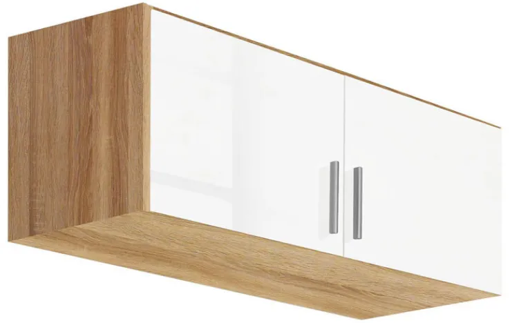 QUARTIER Schrankaufsatz CELLE 91 x 39 cm Sonoma Eiche/HG weiß